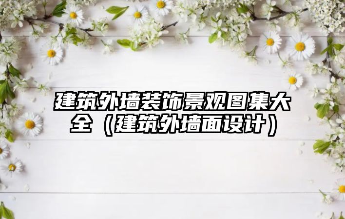 建筑外墻裝飾景觀圖集大全（建筑外墻面設(shè)計(jì)）